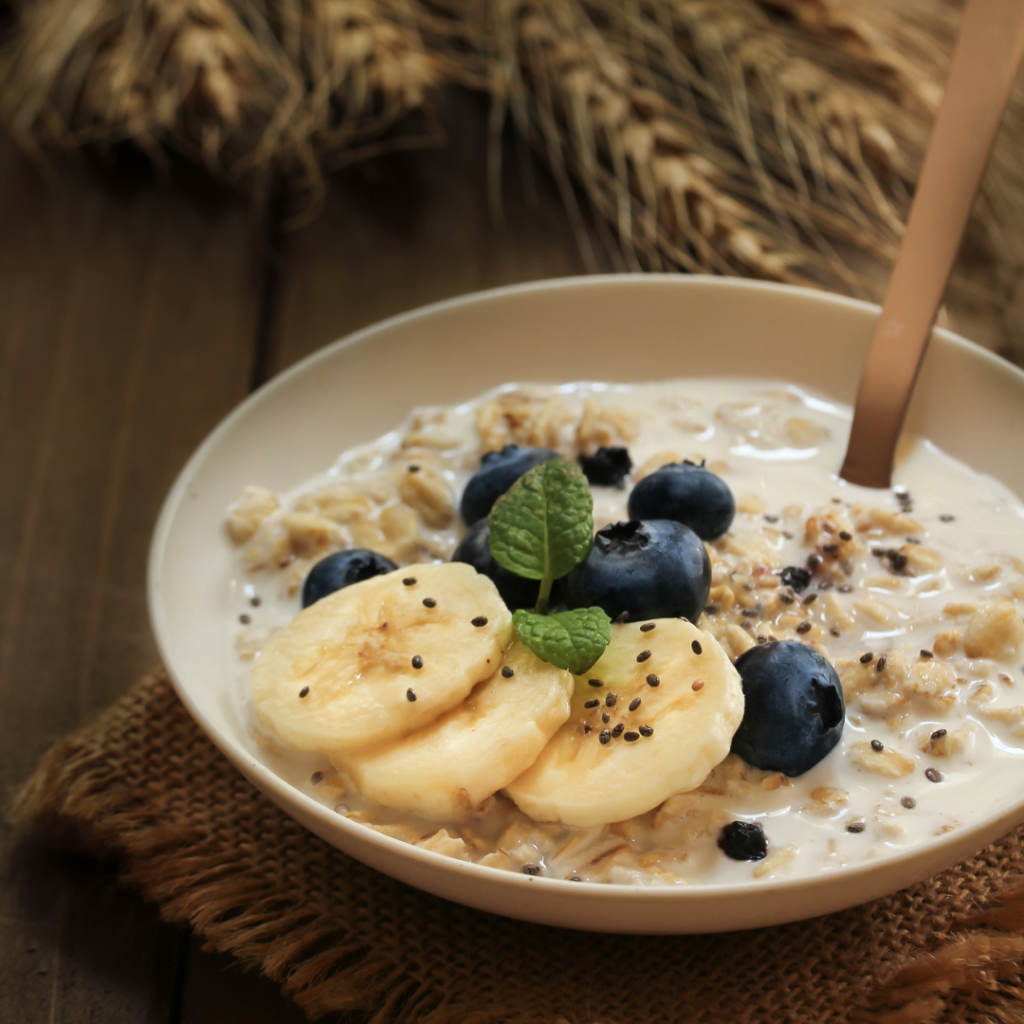oats and blueberries