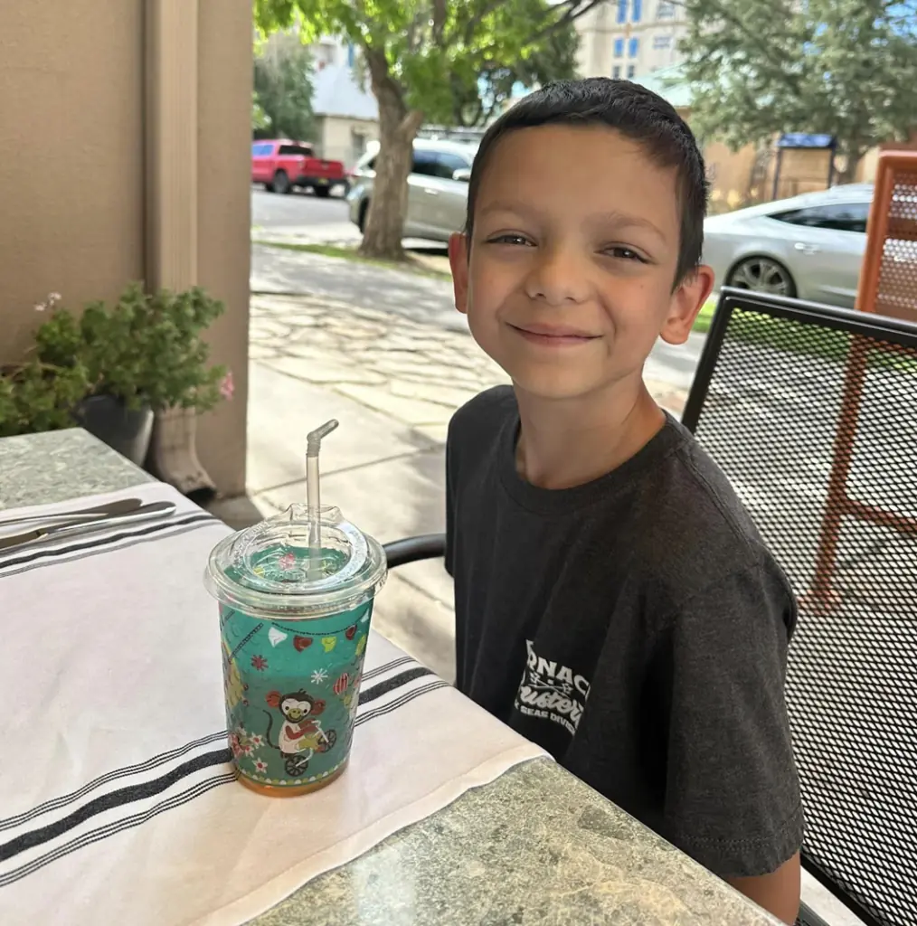 Child sitting at a table