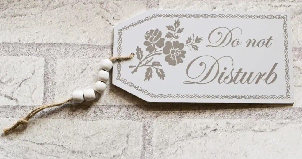 postpartum boundaries, do not disturb sign